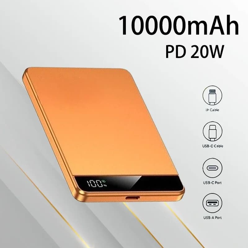 Power Bank Magnetico Wireless 10000mAh 20Wh Ricarica Rapida Caricabatterie Esterno Portatile per Emergenze Viaggi Uso Quotidiano