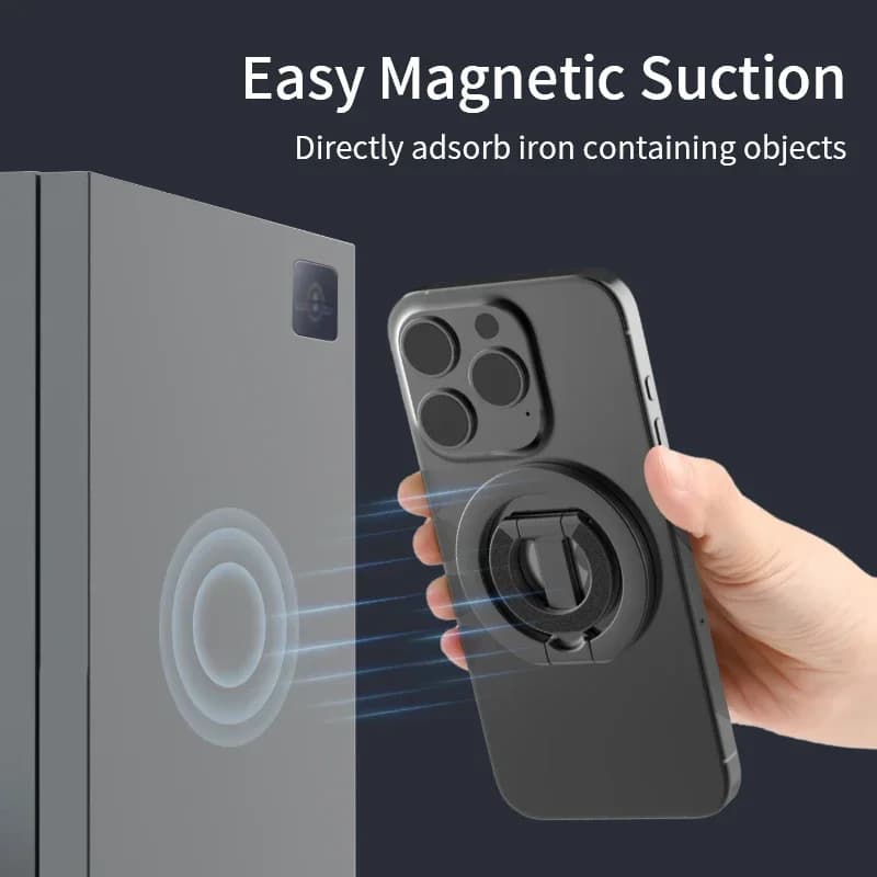 Doppio supporto magnetico per anello per telefono cellulare per MagSafe iPhone 16 12 13 14 15 serie Cavalletto rimovibile per impugnatura per telefono cellulare