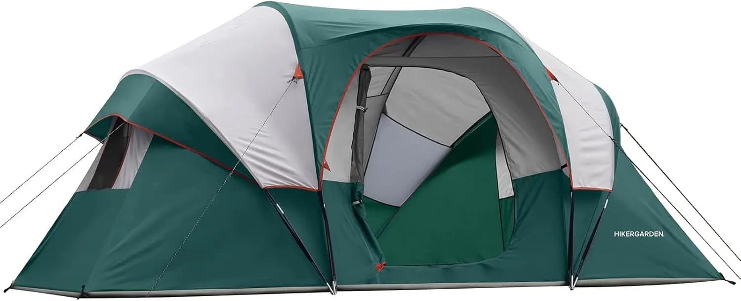 Tenda da Campeggio per Famiglie da 10 Persone - Facile da Montare, Impermeabile e Antivento, Tenda a Cupola Spaziosa per Avventure all'Aperto