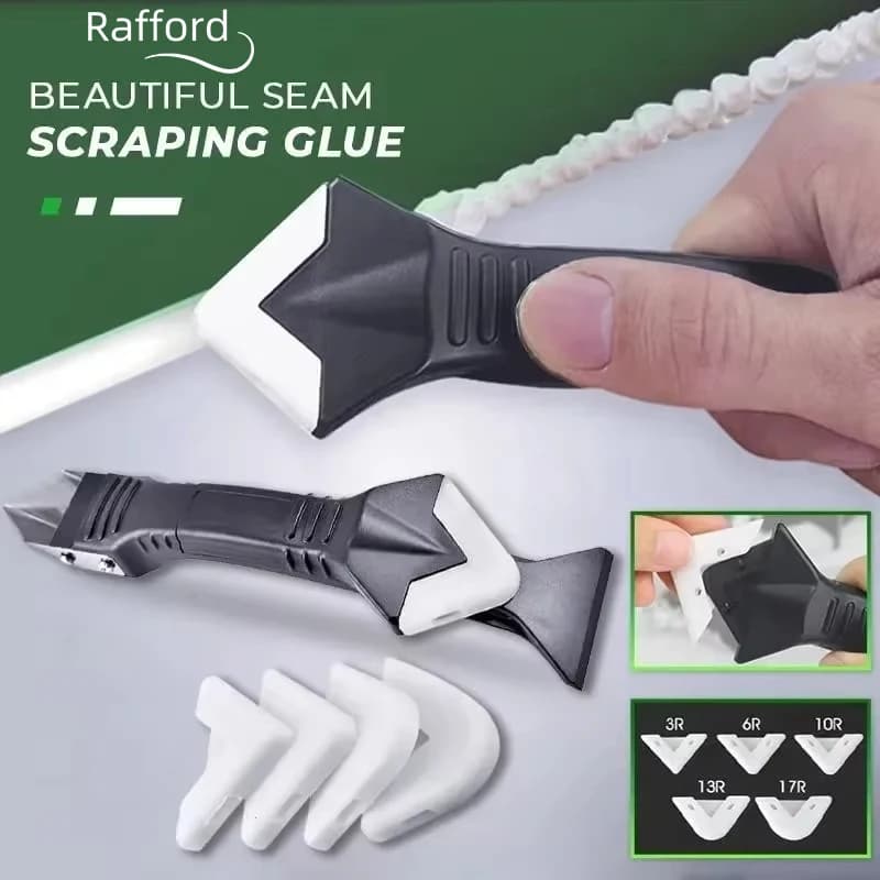 Silicone scraper Bucket Collar for Removal Knife Angle for Cattle Spatula for beauty cracks Tool Malt scraper Kit 5in1 Multifunctional House