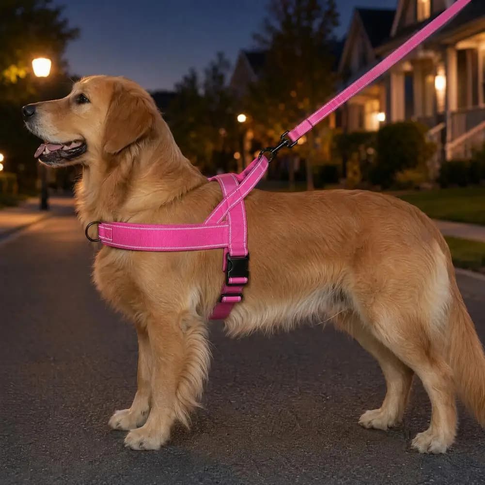 Adjustable Dog Harness No-pull Dog Harness with Handle Adjustable Reflective Pet Vest Heavy-duty Padded Nylon Harness for Medium