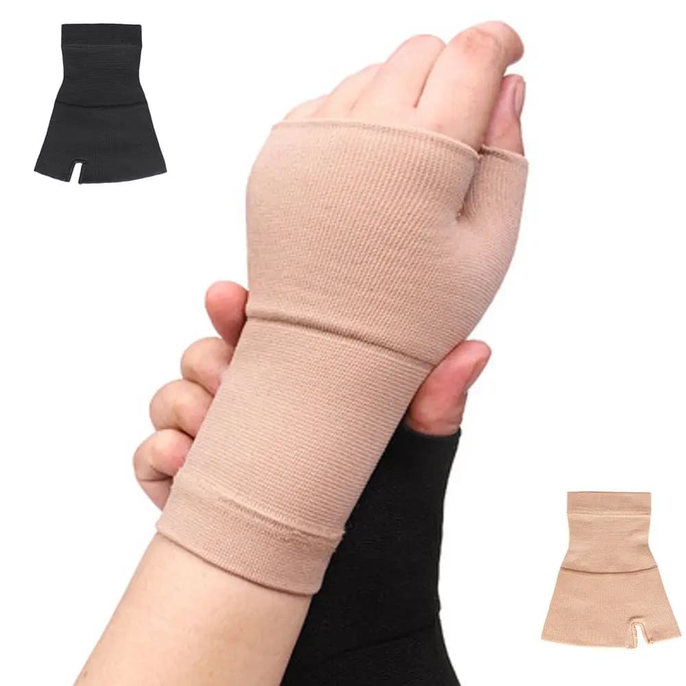 1 pz Unisex tessuto traspirante manica a compressione artrite supporto per il polso muscoli guanti manica a compressione distorsioni dolori articolari