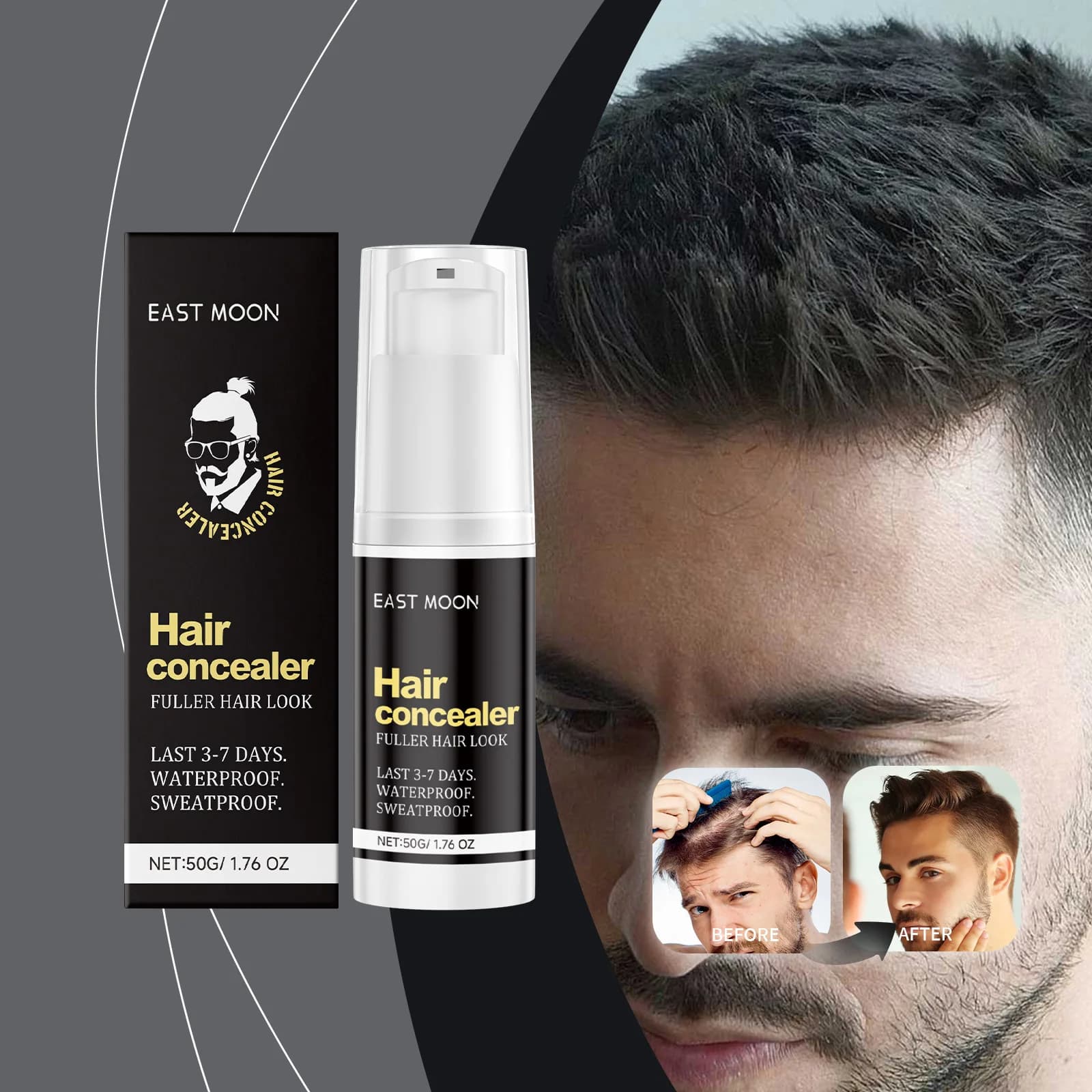 Hair Coverage Concealer Cream Root Touch Up Fill Hairline Volumizing Smooth Gentle Moisturizing Nourishing Natural Look