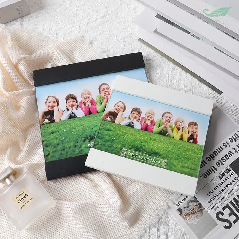 Modern 7 "8" Black And White Picture Frame Table Creative Digital Photo Wooden Album Display Home Decor Gift