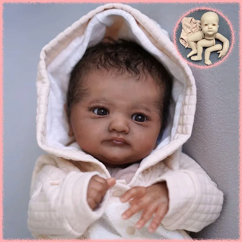 Limited Edition Reborn Mila Doll Kit 18inch soft lifelike unpainted unfinished doll parts With Cloth Body Random Color Eye