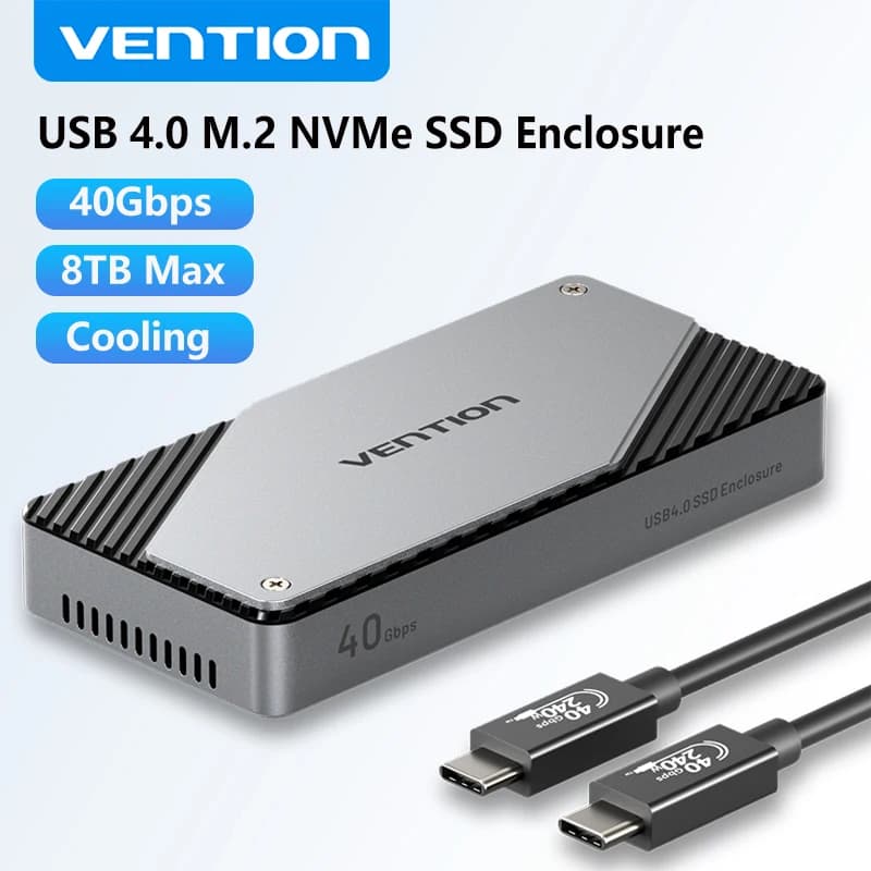 Vention 40Gbps M.2 NVMe custodia SSD M.2 a USB 4.0 adattatore per M.2 NVME USB tipo C Gen custodia esterna custodia SSD