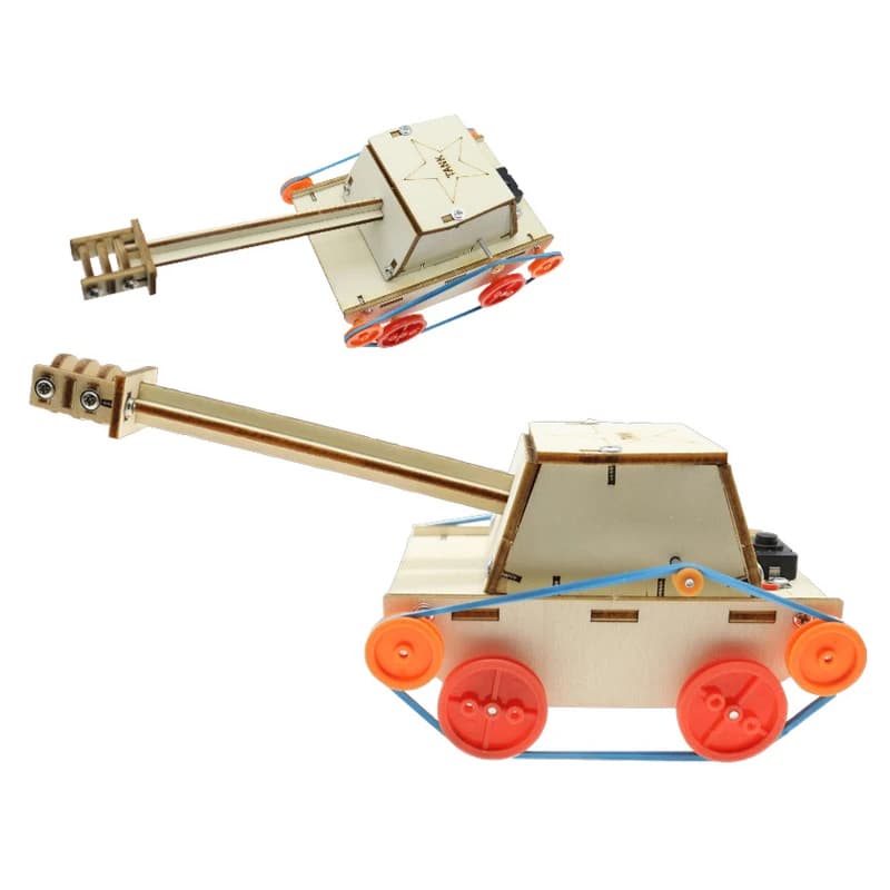 DIY Electric Tank Wooden Puzzle Model Kids Primary School Student Science Physics Learning Educational Toys For Kid Toys G301
