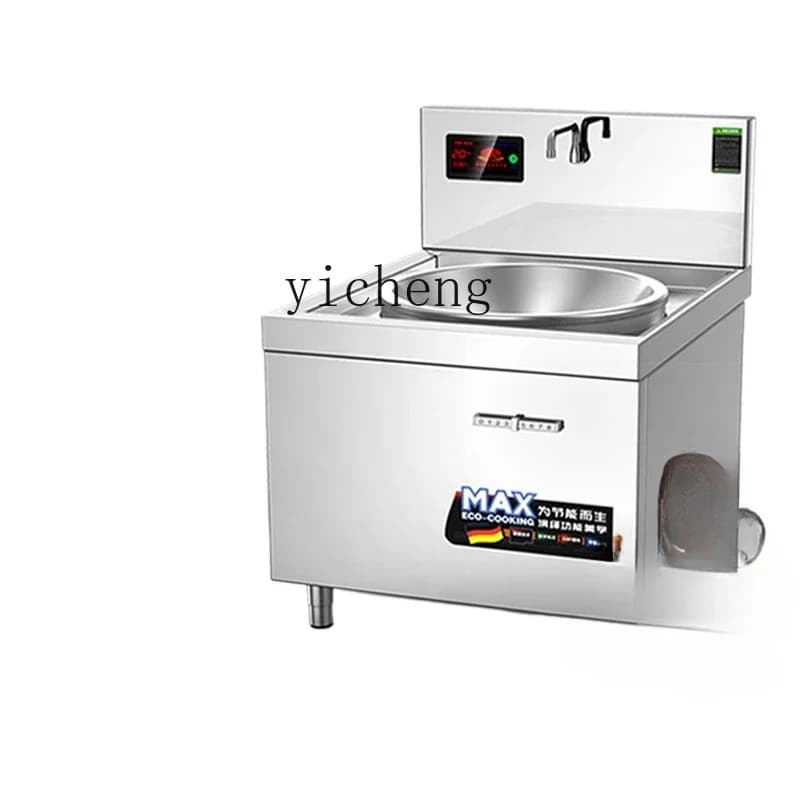 High power commercial electric cooker, special stainless steel concave electric plate for frying.