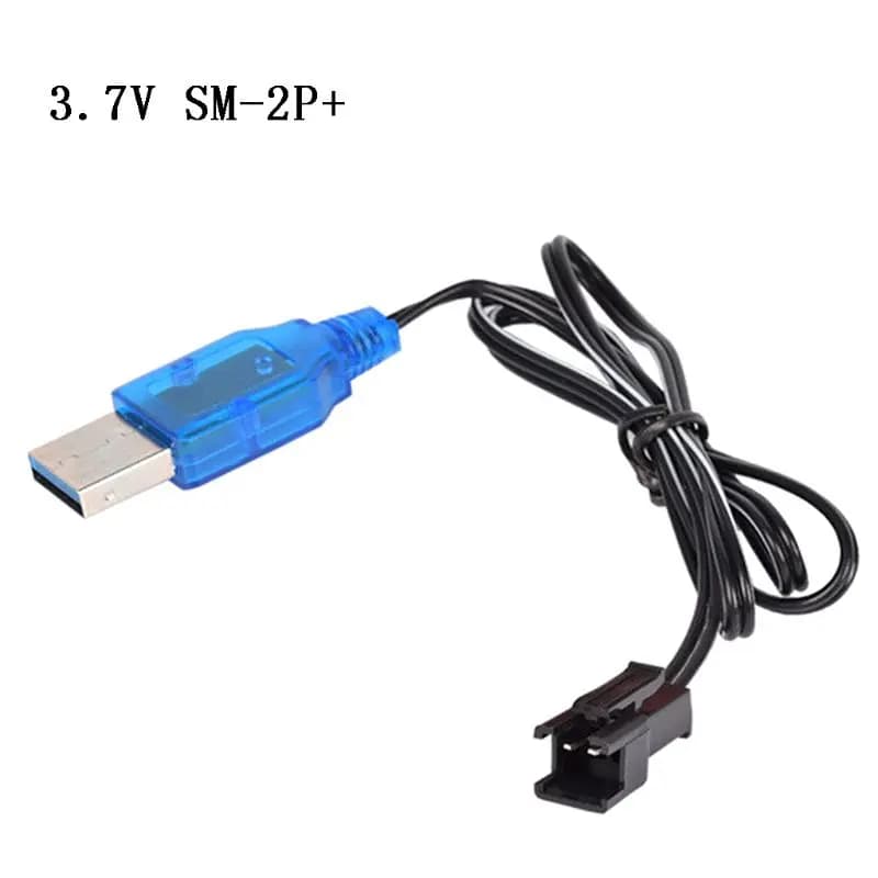 1Pc 3.7V 400mA NiMh/NiCd batteria caricabatterie USB confezioni SM 2P spina in avanti cavo di ricarica USB giocattolo elettrico