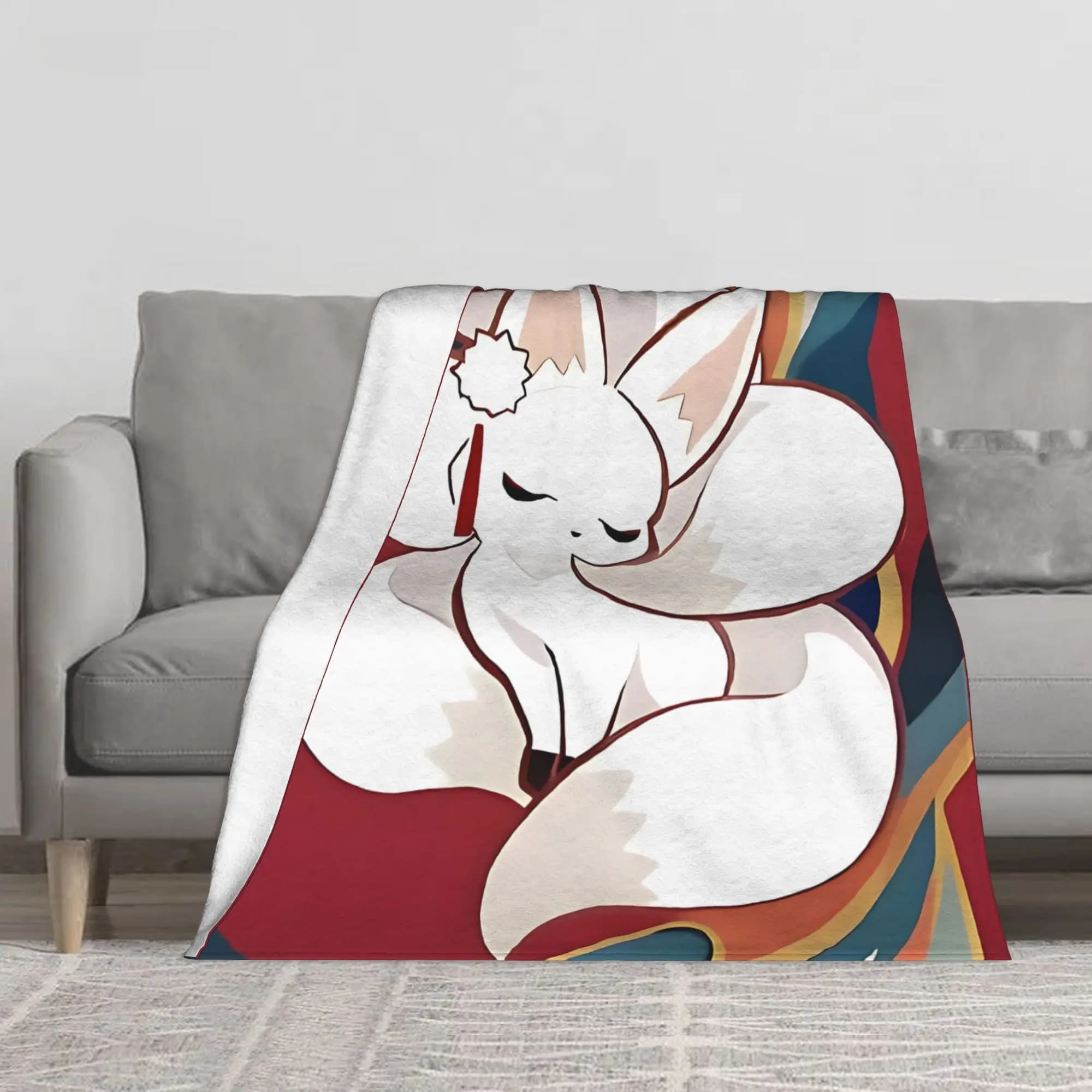 1PC cute anime character Blanket Throw Blanket Novelty Warm Blanket All Season Gift