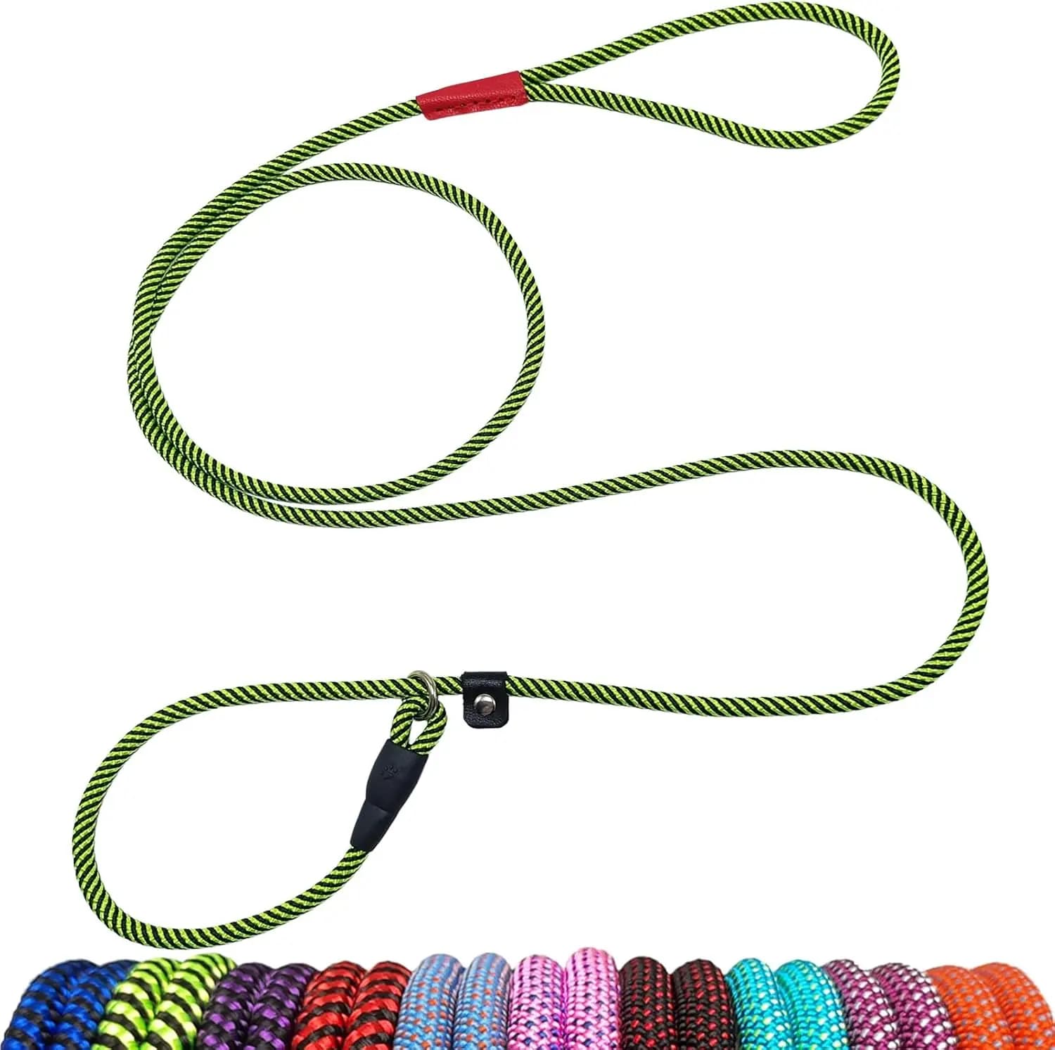 Guinzaglio per Cani Regolabile in Nylon da 1,5 m per Cani Piccoli e Extra Piccoli, Verde, per Addestramento