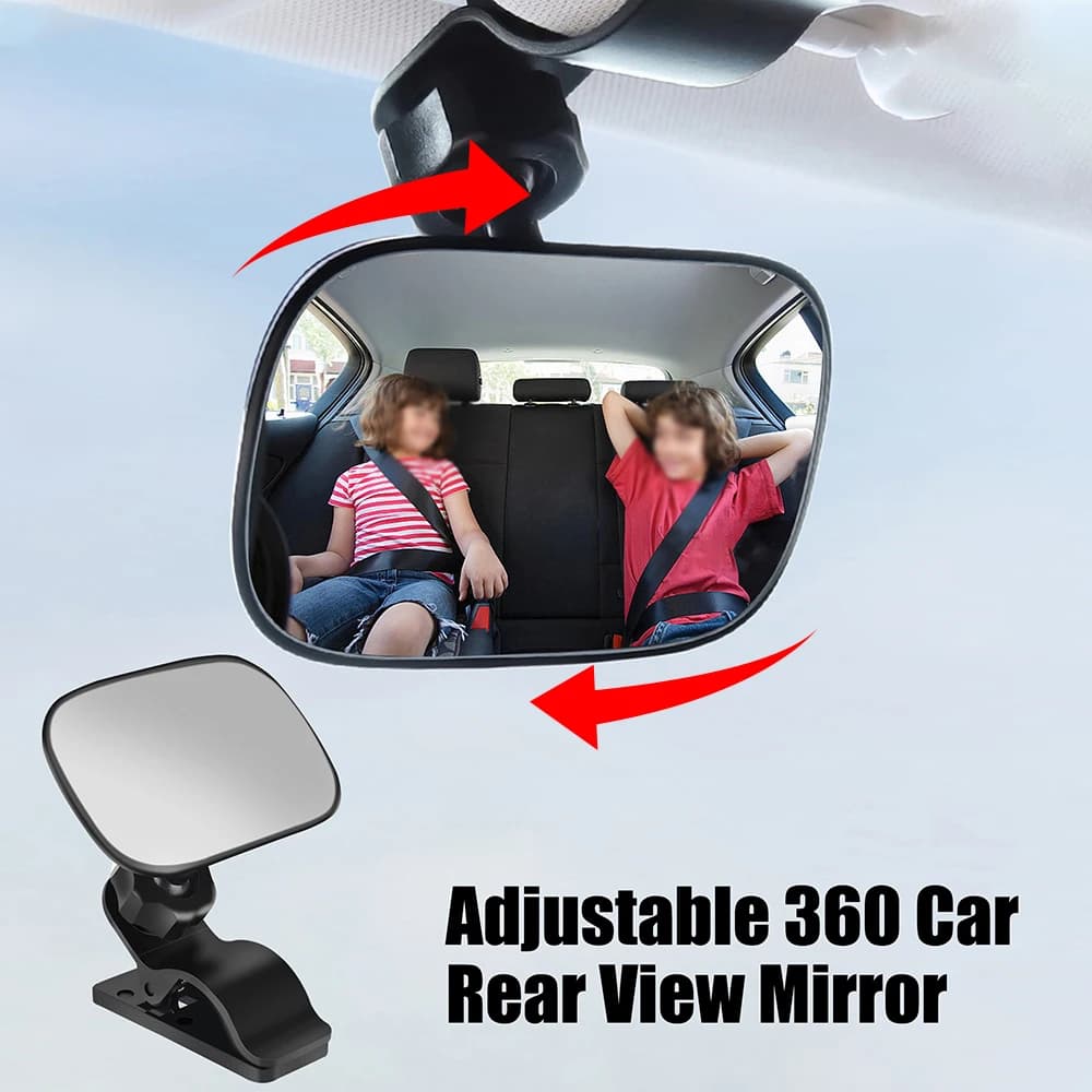 360 rotazione seggiolino Auto Baby Kids View Mirror 2 in 1 ornamento automatico Mini Monitor di sicurezza universale accessori per Auto regolabili