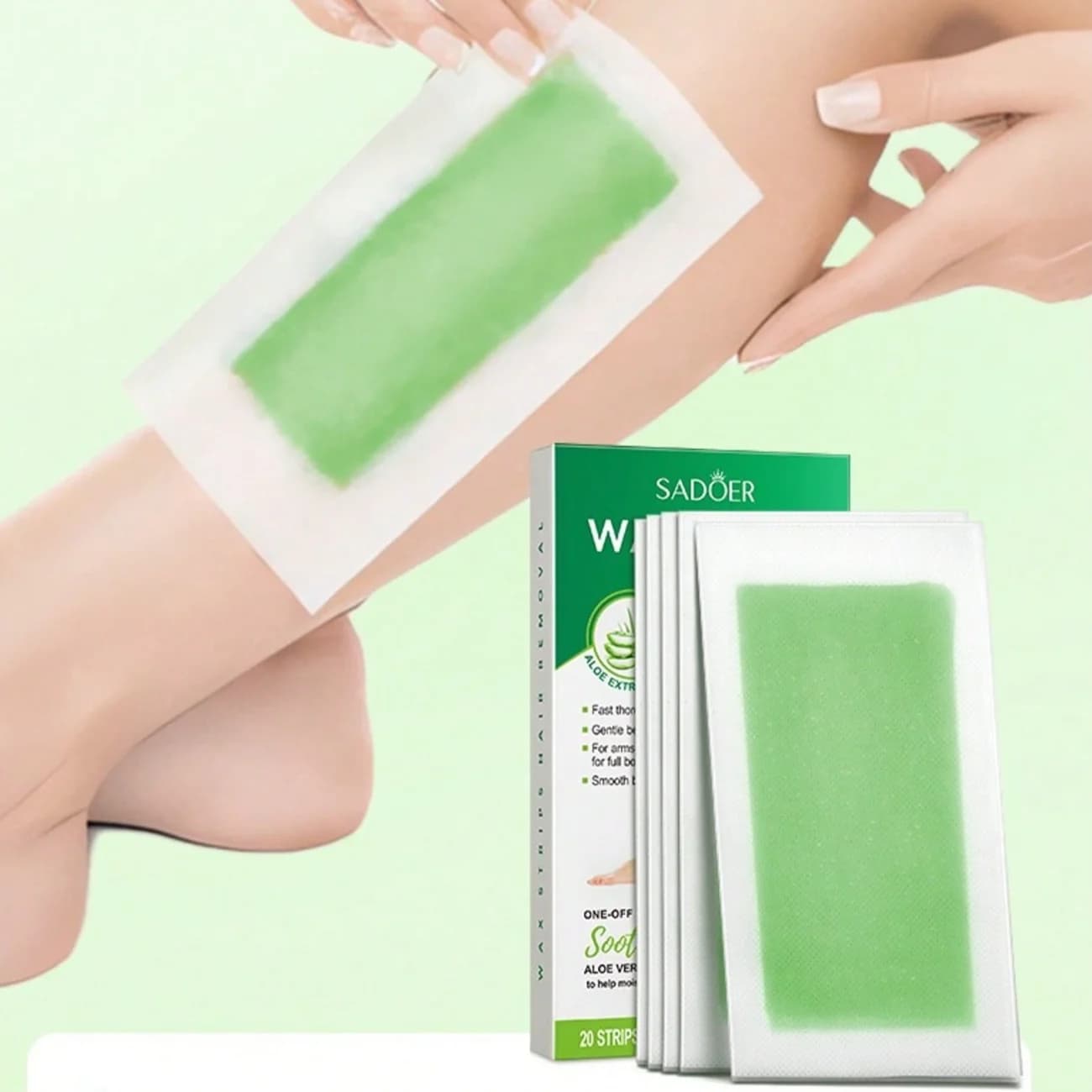 stick Strisce di cera per depilazione professionale per depilazione estiva Carta per cera fredda a doppia faccia per viso corpo gamba Utile