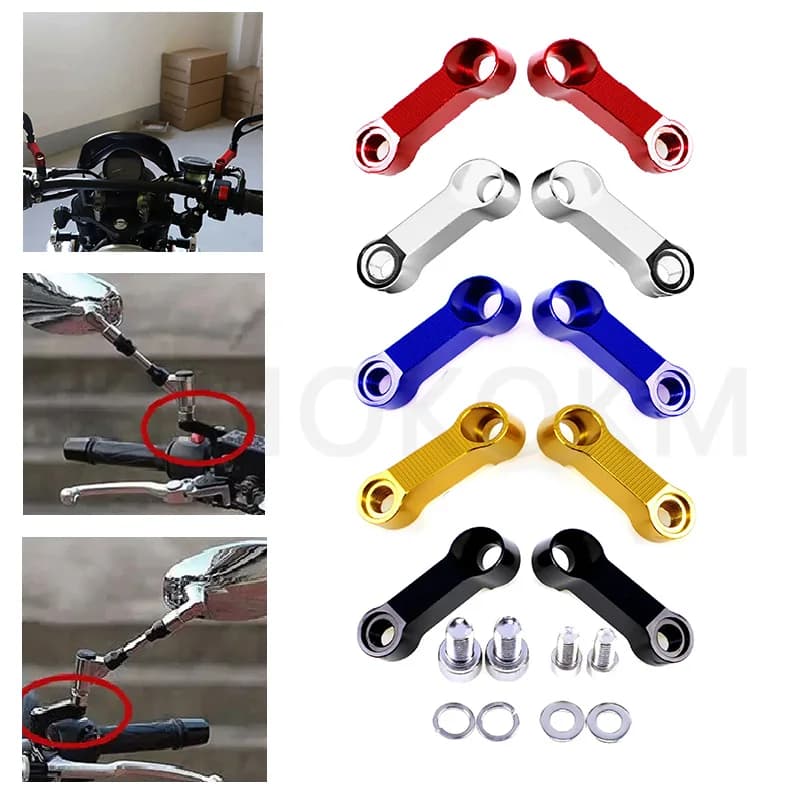 Aluminum Screw Bracket for Motorcycle Accessories for Changing Rear Mirror Extension Rack Alloy Accessories for Rear Mirror Extension