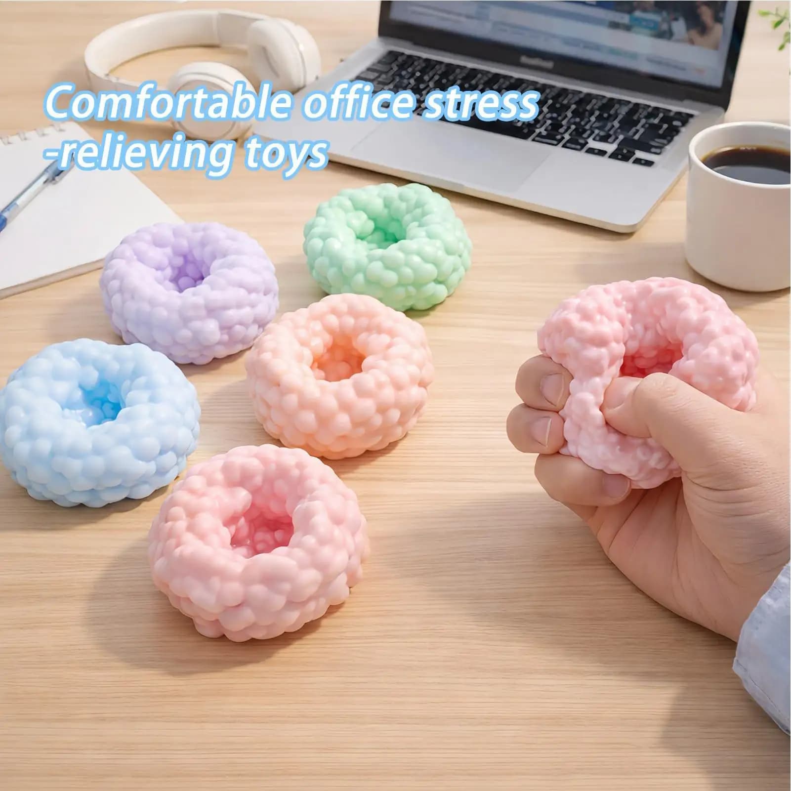 Palline Antistress Croccanti per Bambini, Giocattoli Elastici Antistress, Piccole Palline da Spremere per Adolescenti, Adulti, Studenti, Viaggiatori, per Studio e Lavoro