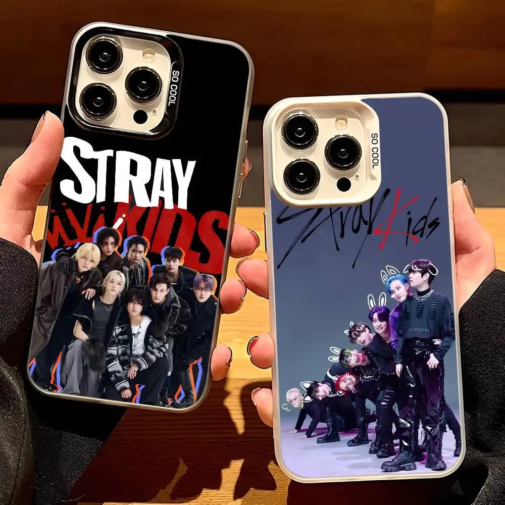 Custodia per telefono POP boys S-Stray K-Kids per Apple 11 12 13 14 15 16Pro Max Plus Proteggi la custodia per telefono avanzata con placcatura