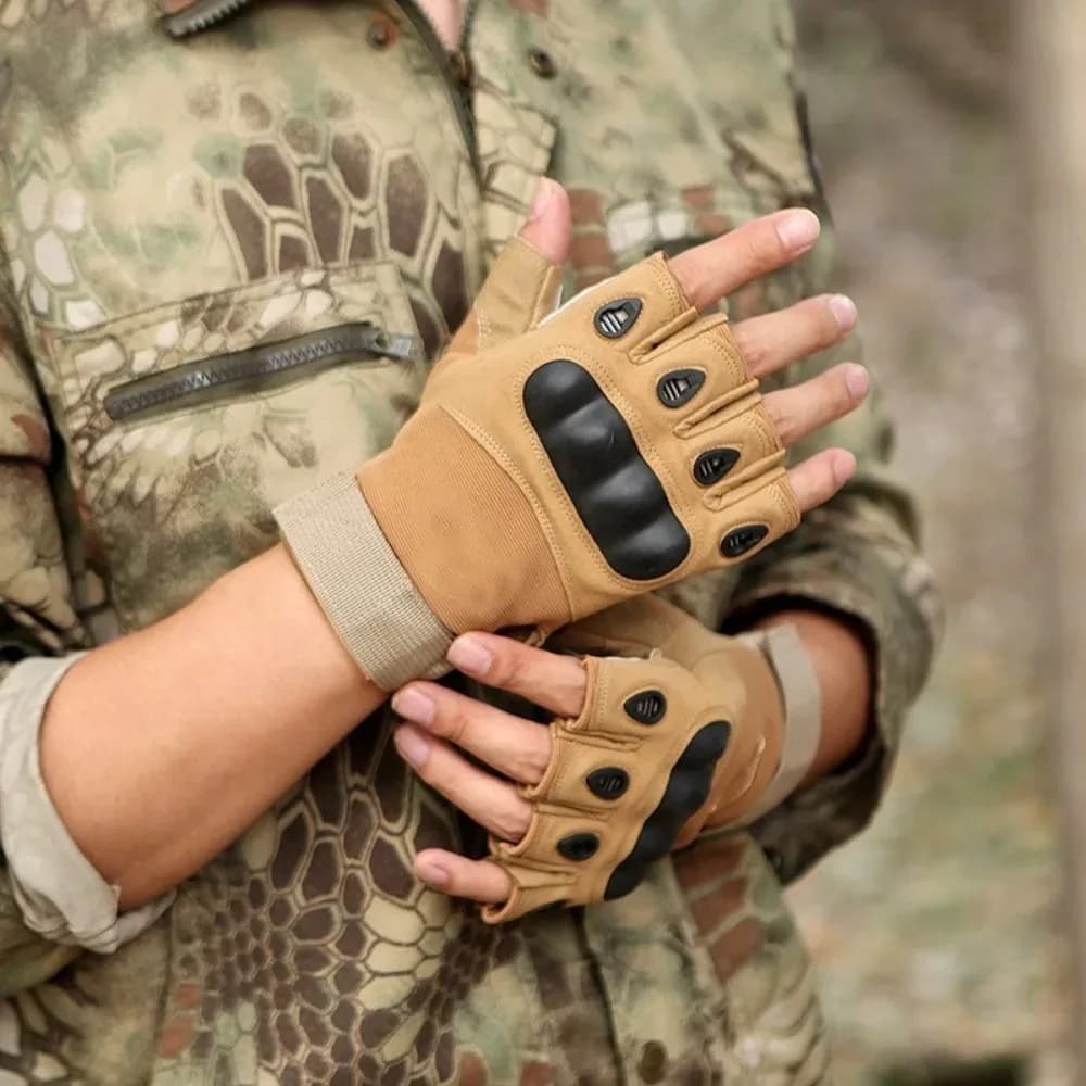 Outdoor Tactical Full‑Finger Gloves Hard Knuckle Protection Non‑Slip Wear‑Resistant Gloves for Motorcycle Cycling Climbing