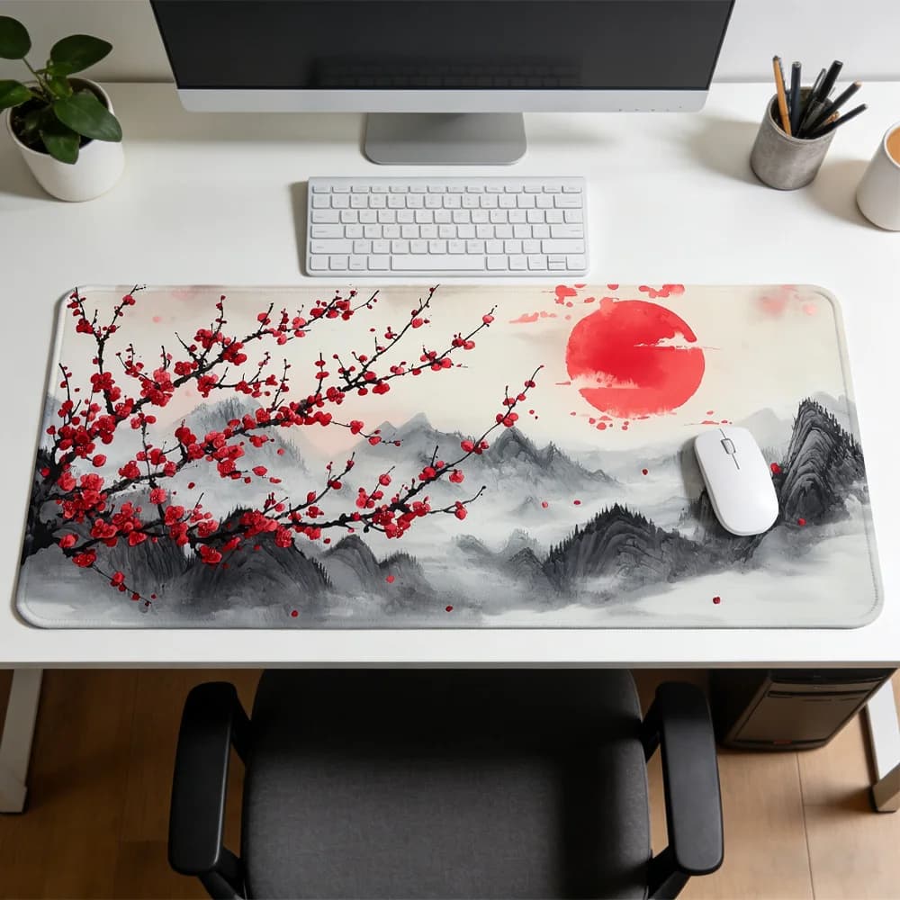 Tappetino per mouse Kanagawa Wave, tappetino per mouse da gioco antiscivolo in gomma, tappetino per tastiera meccanica, accessori per ufficio e per il gaming