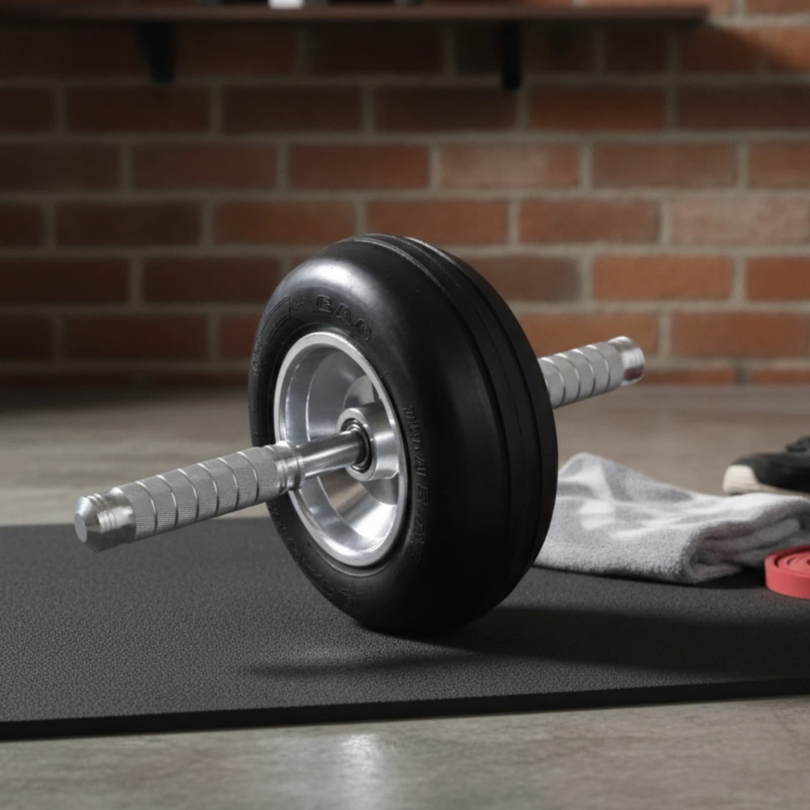 Ab Wheel Knurled Ab Roller Workout Roller Non-Slip Stable for Fitness Enthusiasts, Home Gym