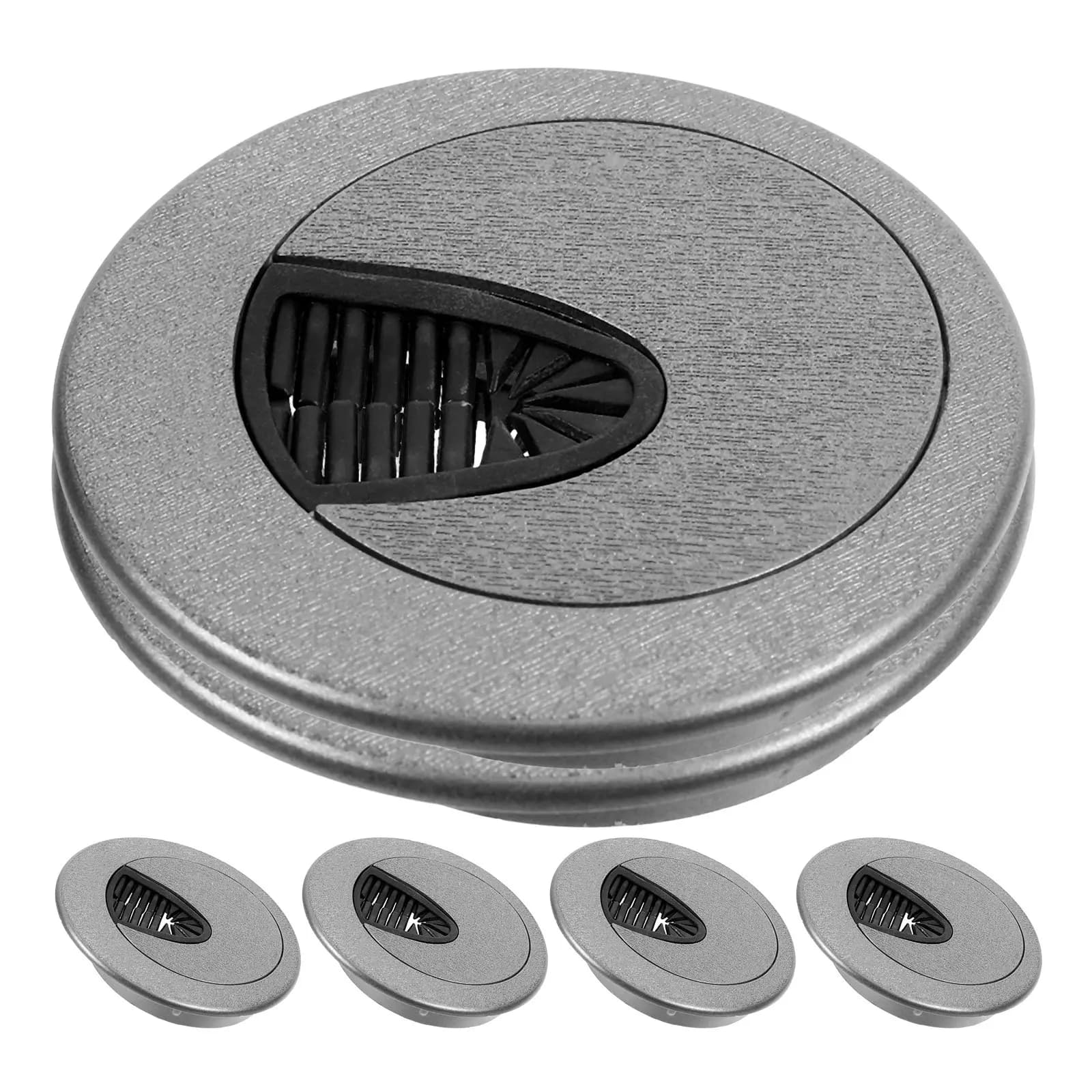 Set di 6 Copricavi Rotondi in Lega di Zinco per Gestione Cavi, Organizzatore per Fili da Scrivania, Tappi per Fori Cavi per Ufficio e Casa