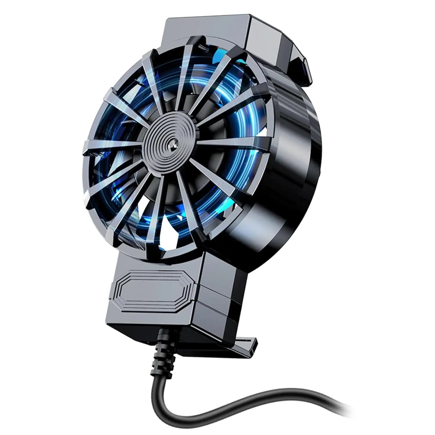 mobile phone cooler fan with blue light, cellphone radiator, smartphone cooler fan