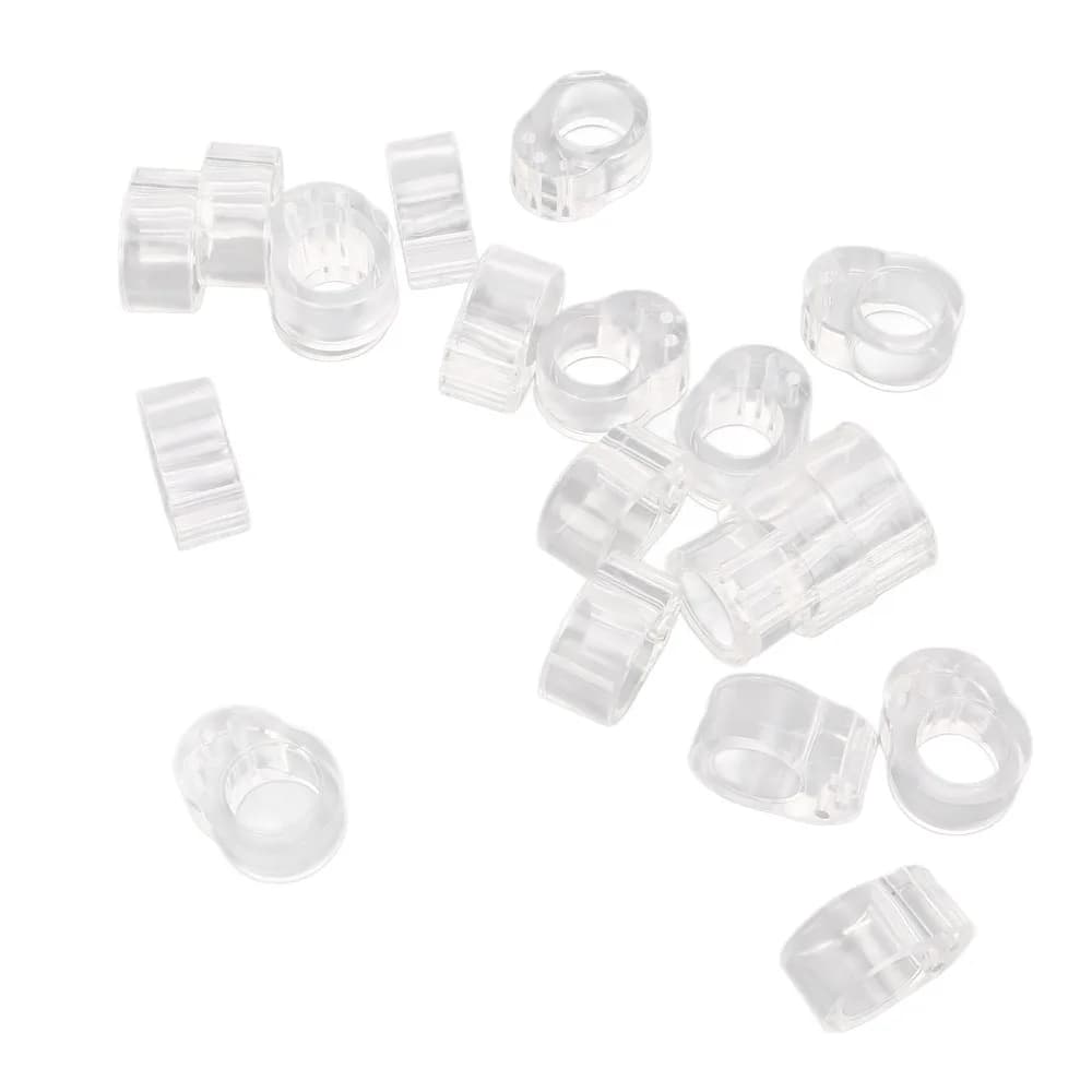20 Pezzi Paracolpi per Maniglia Porta in PVC, Mini Ammortizzatori Anticollisione per Maniglie, Riutilizzabili, Diametro Foro 18mm, Trasparenti