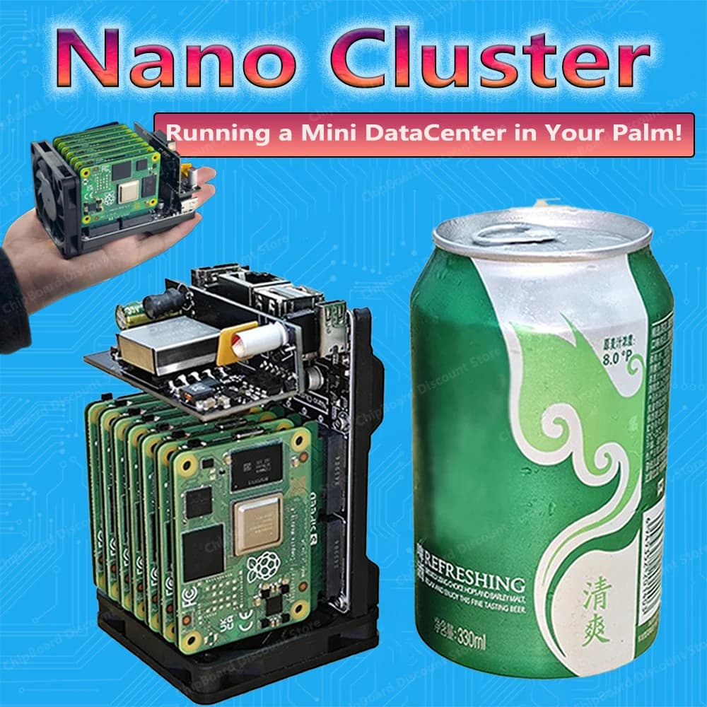 Nuova scheda Mini Cluster Sipeed NanoCluster per mini data center per Raspberry Pi CM45 / Computer / LM3H / M4N