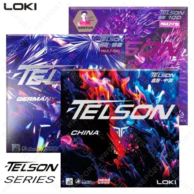 LOKI TELSON Serie Tensore di gomma da ping pong Foglio superiore in gomma da ping pong non appiccicoso Telson 100 Germania Cina Top per Backhand