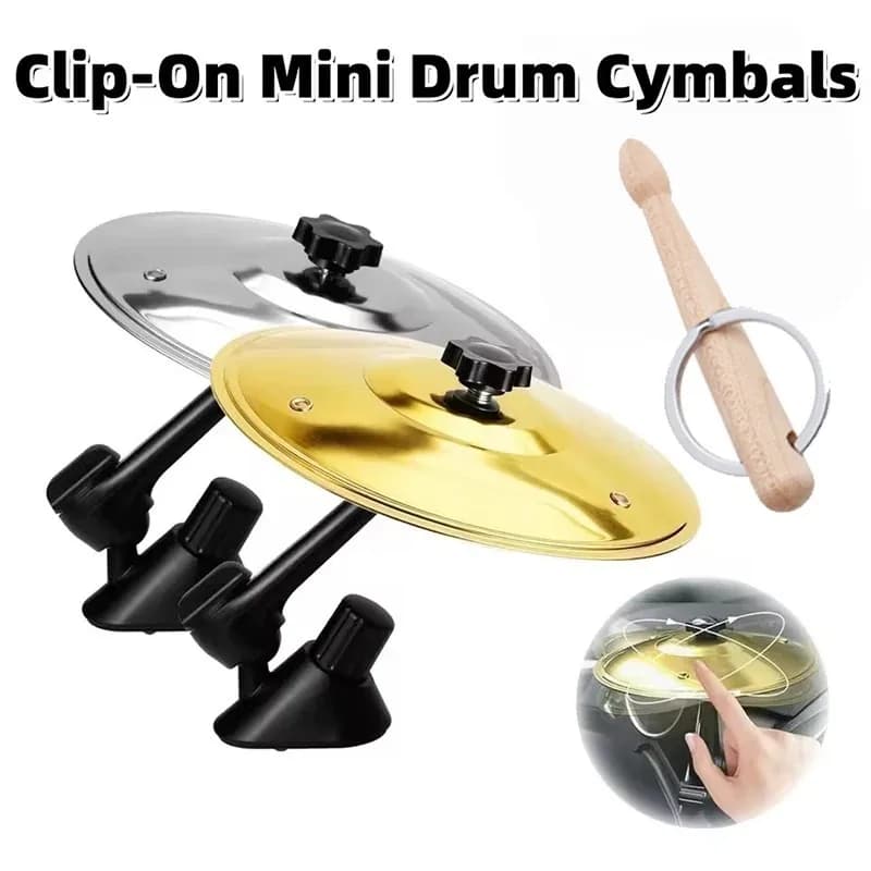 Clip-On Mini Air Vent Musical Drum, Alloy Saucer Car Car Air Vents Drumstick Decorative Accessories Easy To Install Clamp-style