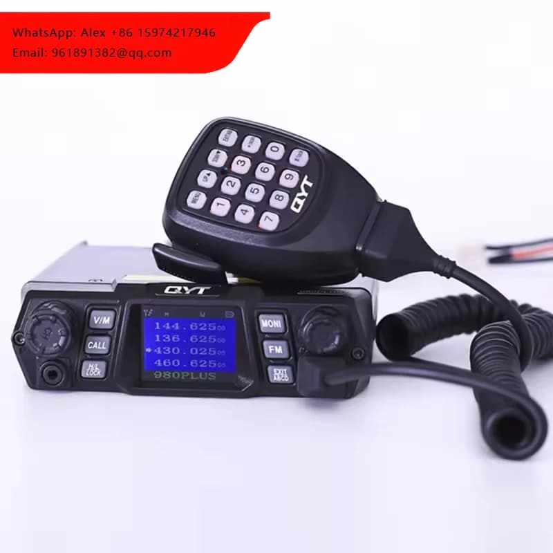 Radio CB UHF VHF ad alta potenza 100W, ricetrasmettitore dual band quad band a lungo raggio per auto e veicoli CN-980PLUS