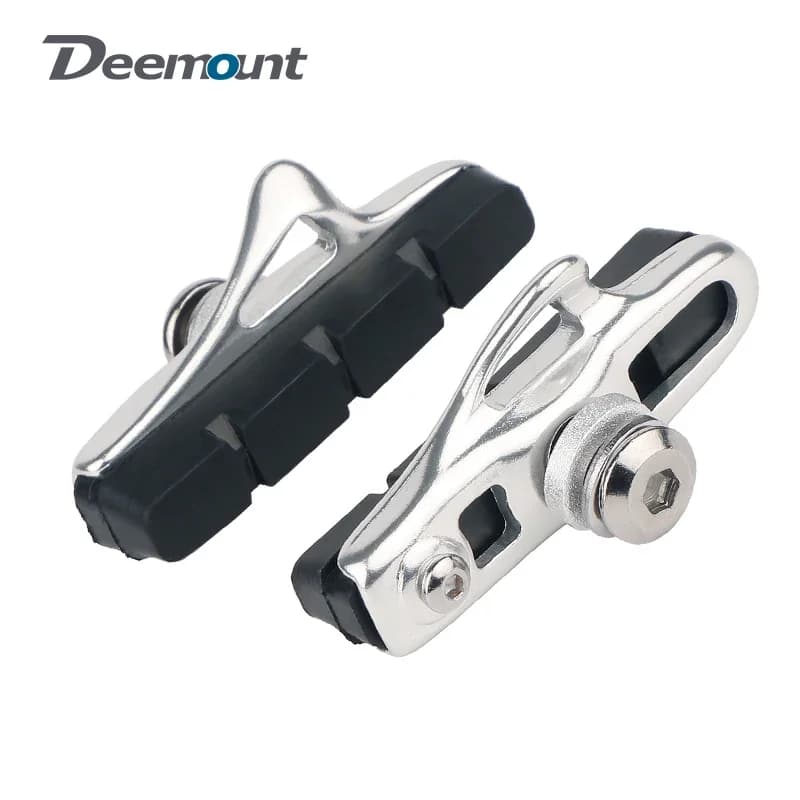 Blocchi freno pinza bici da strada per cerchione in metallo C morsetto pastiglie attrito ruota sostituzione alluminio bicicletta. Scarpe con inserti a basso rumore