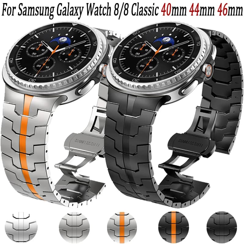 Metal Stainless steel Strap For Samsung Galaxy Watch 8/8 Classic 40mm 44mm 46mm bracelet Band For Galaxy Watch 8 Classic Belt