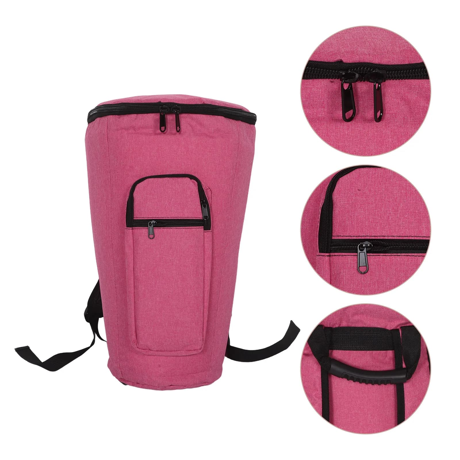 Borsa Ergonomica Rosa per Djembe, Custodia Spessa Antiurto in Tessuto Oxford per Tamburo, Zaino Portatile con Tracolla per Musica e Viaggi, per Tamburo Africano