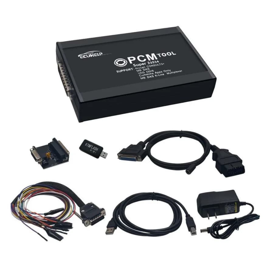 Programmatore ECU V1.20 PCMtool 67IN1 Set Completo, Strumento di Tuning OBD/Bench/Boot con Dongle, Supporta PCMFlash per Lettura e Scrittura ECU