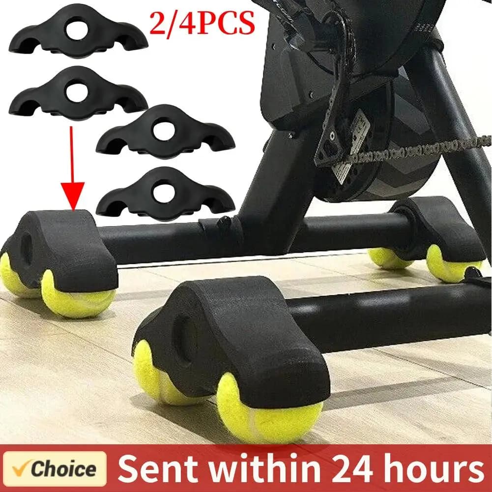 Confezione da 2/4 piedini per palline da tennis ammortizzanti per ciclismo indoor adattatori per piedini a bilanciere a scatto piedini per piastre a bilanciere per Smart Bike Trainer