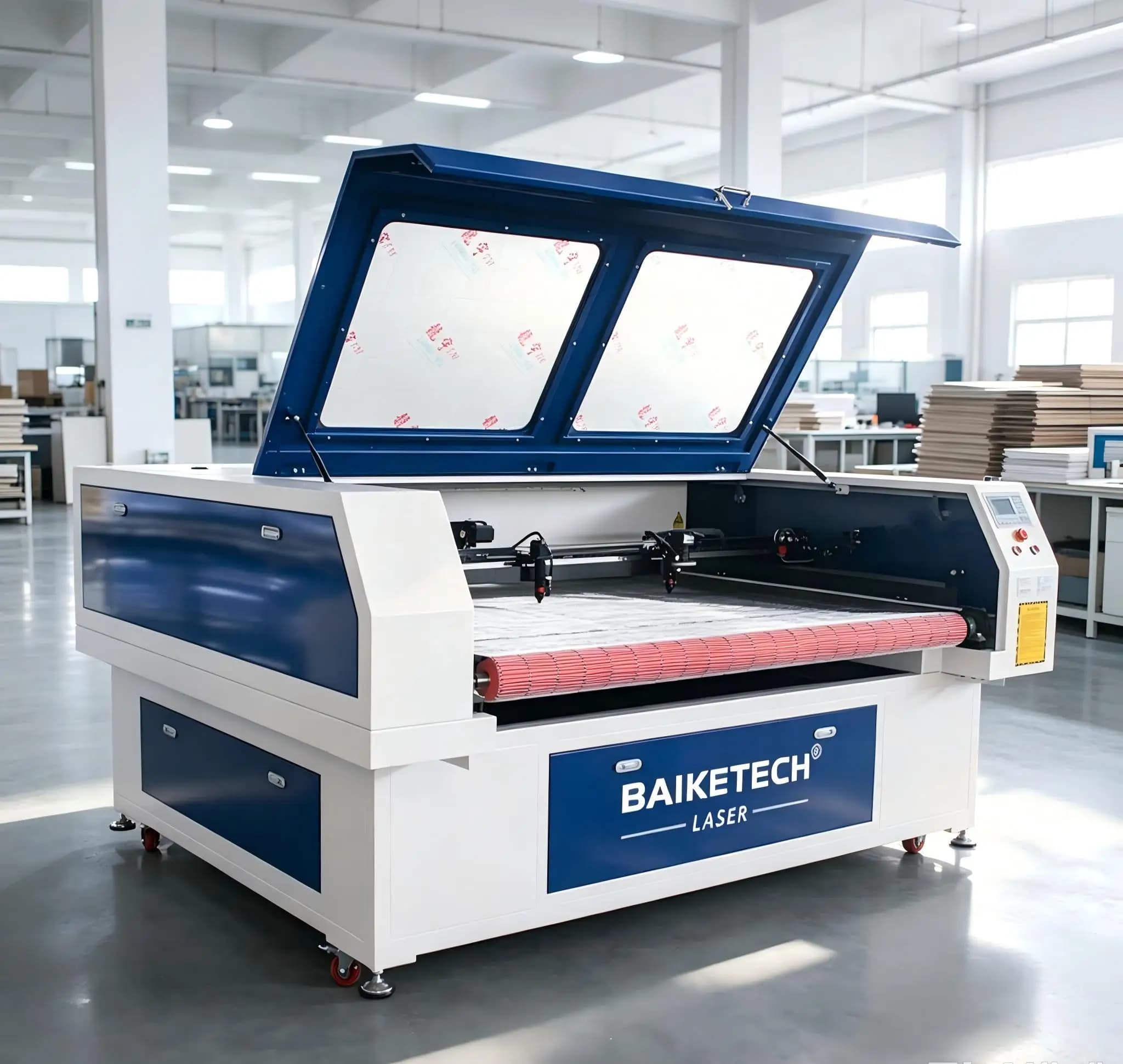100w Hermetic CO2 Glass Tube Laser Cutting Engraving Machine 1600*1000mm Working Area Water‑Cooled Acrylic LGP Perspex Engraver