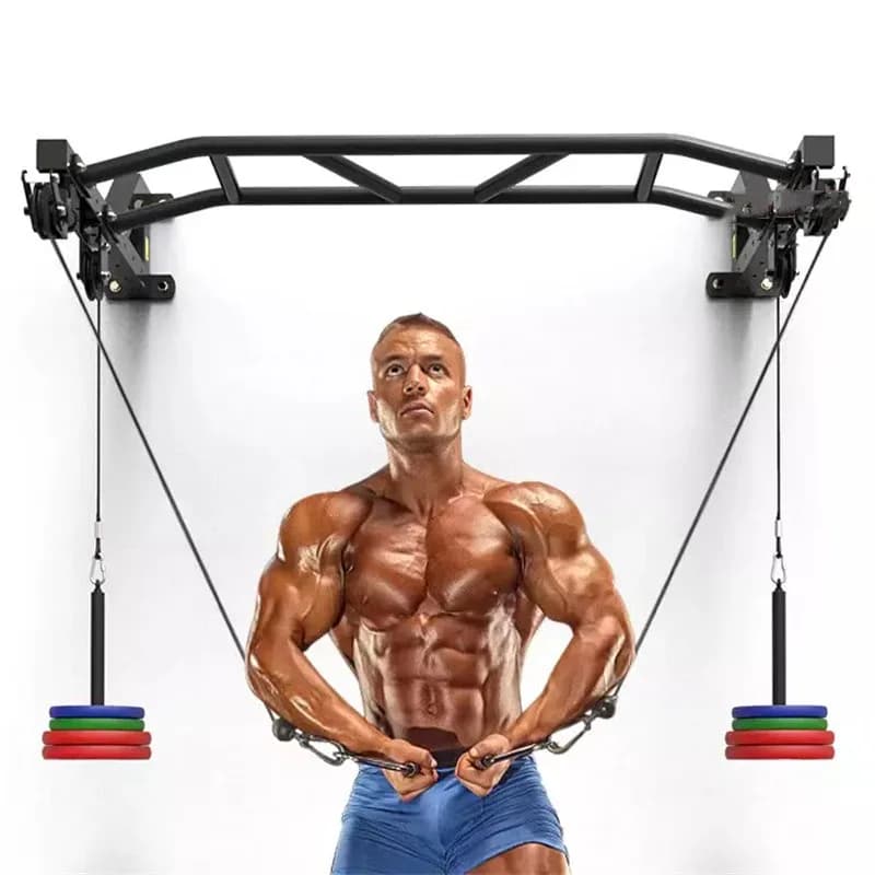 Wall Traction Bar, Home Gym Fitness Equipment, Carrot Cable Lock, Single Parallel Bars