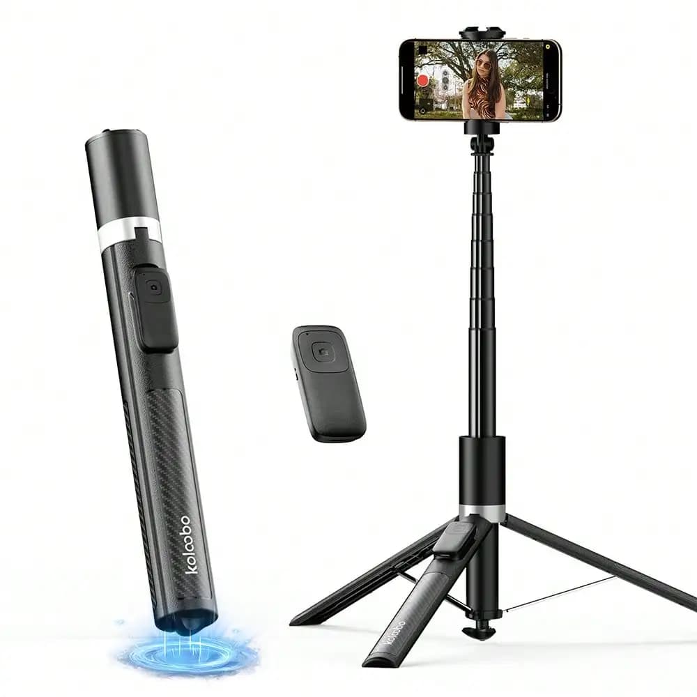 High Quality Selfie Stick Auto Open Selfie Stick Tripod With One Click On/Off Function, Maximum Length Of 62.99 Inches, 360° Rotation Compatible With Android Phones Suitable For Shooting Videos Gift Party