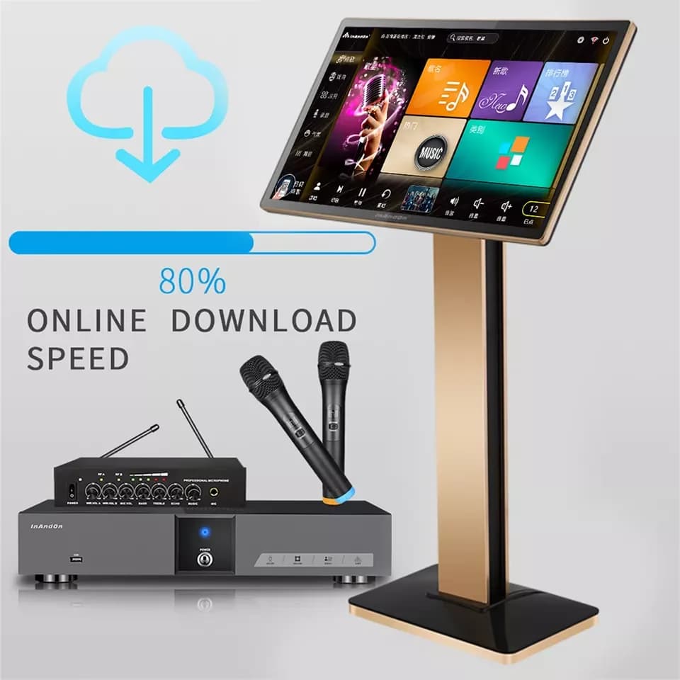 Sistema Karaoke AI Song-Selezione 21.5" KV-V5 Max 4TB TouchScreen Lettore Karaoke Canto Macchina Karaoke con Microfono Wireless