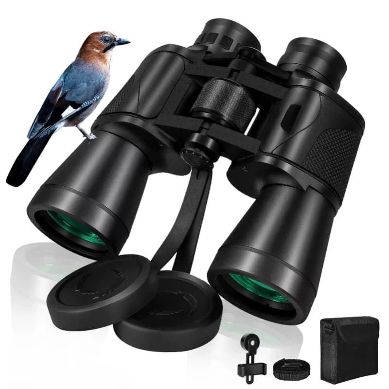 Binocolo 20X50 per Adulti ad Alta Potenza in Metallo per Birdwatching, Turismo e Caccia