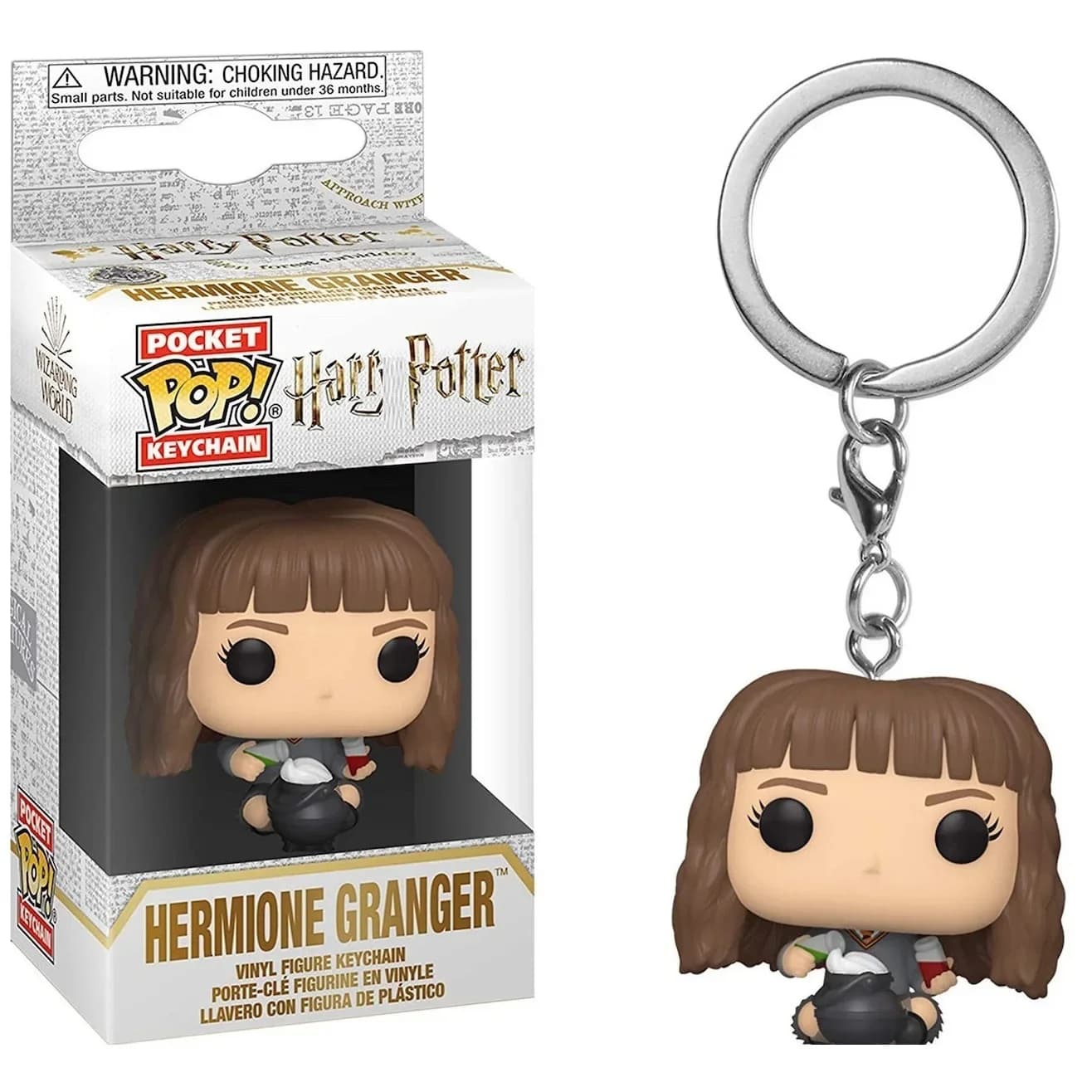 Funko Pop Nuovo Harri Potter Hermione Granger Portachiavi Giocattolo PVC Figura in vinile Hermione Pocket Pop Portachiavi Action Figure Giocattoli per bambole