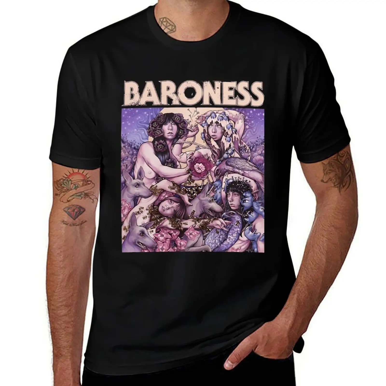 Baroness Princess Mermaid Hypebeast Band vintage design t-shirt, water resistant casual t-shirt