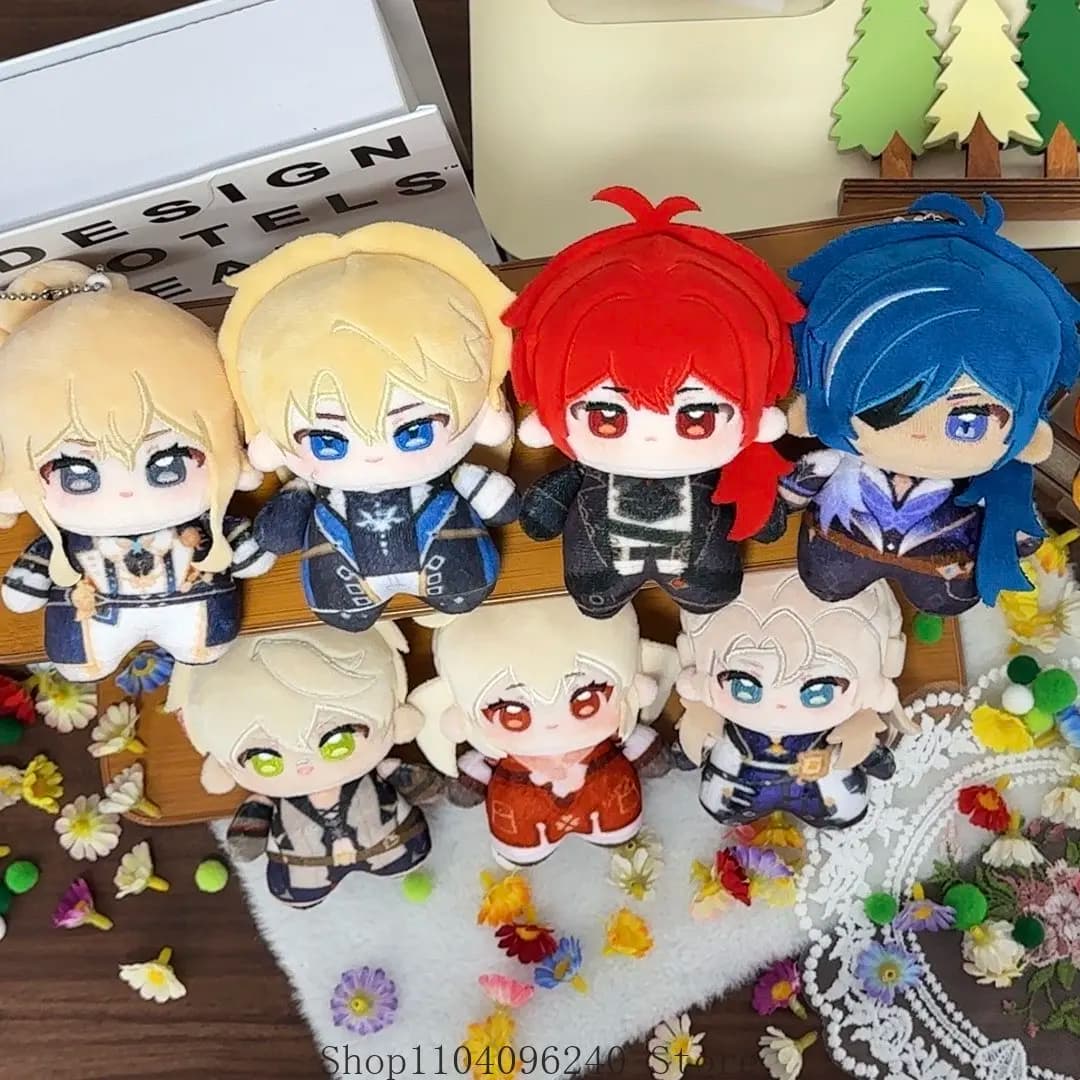 Peluche e Cuscini Anime Genshin Impact: Varka, Kaeya, Jean, Diluc, Albedo, Klee, Bennett, Ciondolo a Forma di Stella Marina 10cm