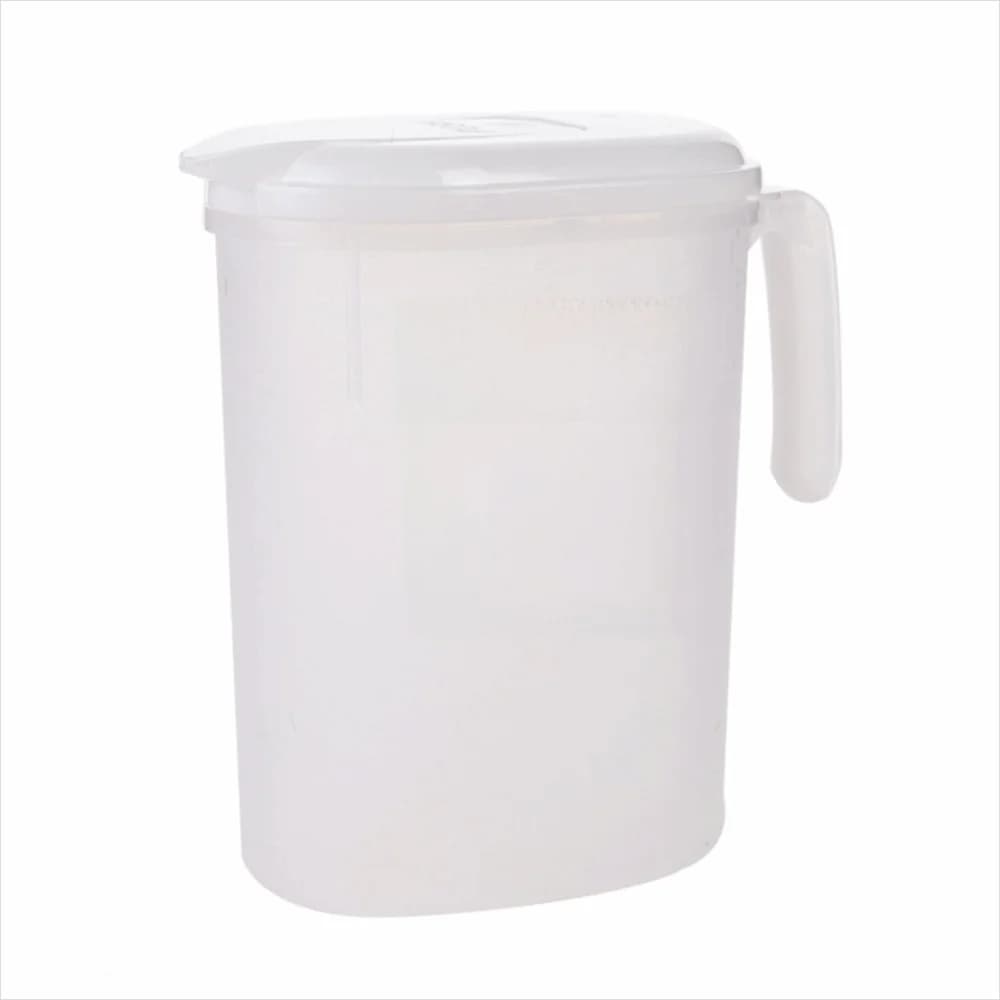 1800ml Water Jug Large Capacity Container Food Grade Resin Beverage Pitcher Wide Mouth Transparent Visible Drink Pot