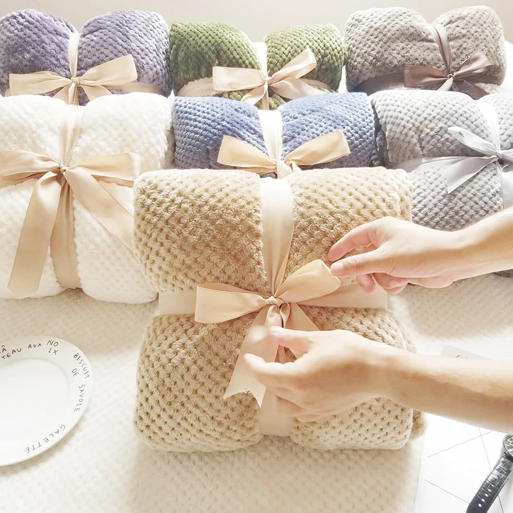 Coperte di flanella invernale morbide e soffici addensare in pile corallo visone copridivano caldo copriletto coperte scialle sul letto
