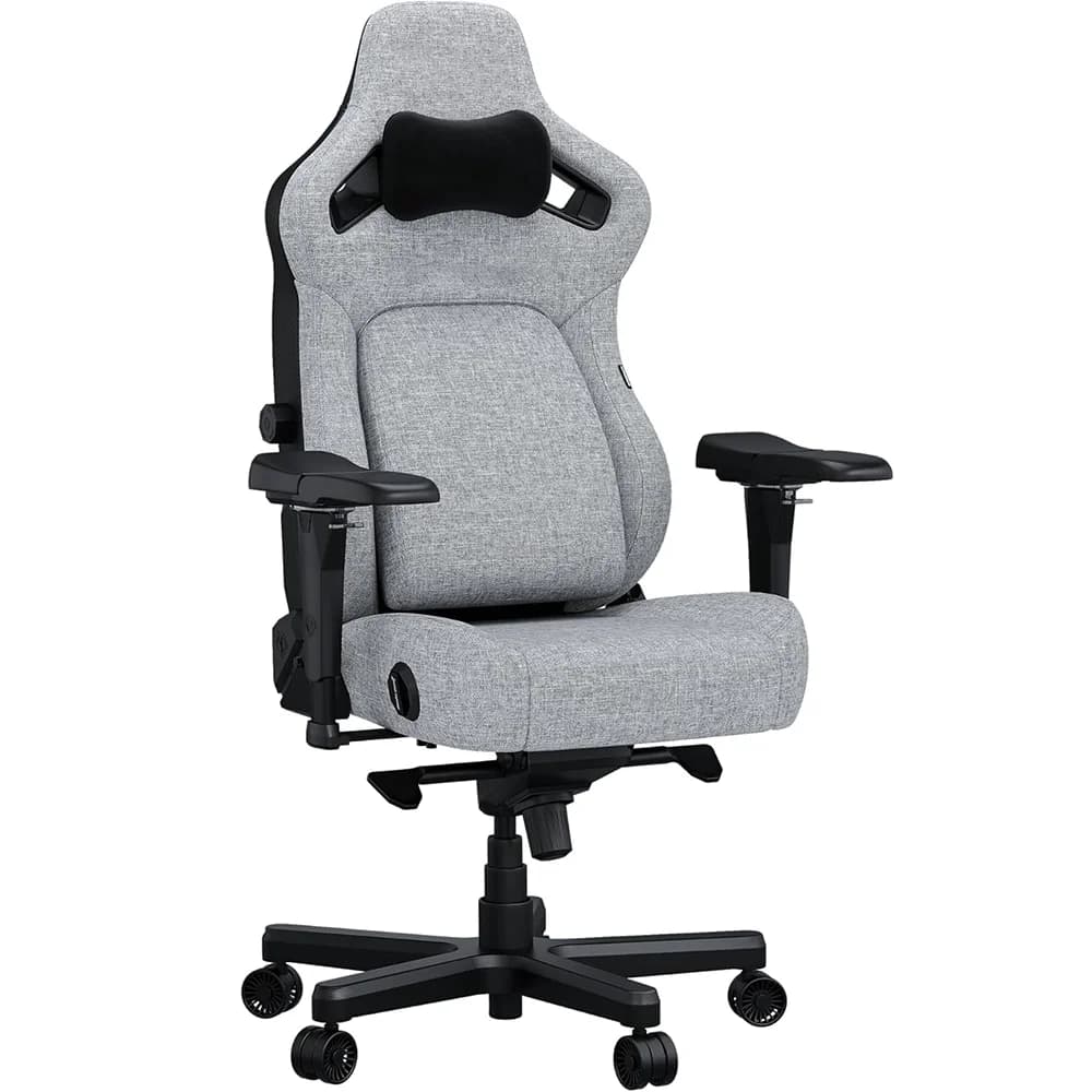 Sedia da gioco Kaiser 4 XL resistente personalizzata Sedia da videogiochi per sollevamento per adulti leader in tessuto grigio per giocatori professionisti