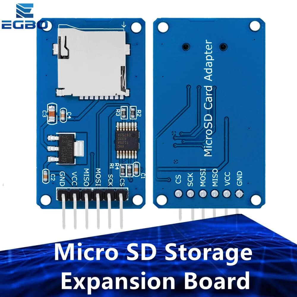 Modulo lettore di schede Micro SD/TF da 1 ~ 5 pezzi con interfaccia SPI | Convertitore di livello 3,3 V/5 V | Espansione della memoria Plug&Play per progetti fai da te