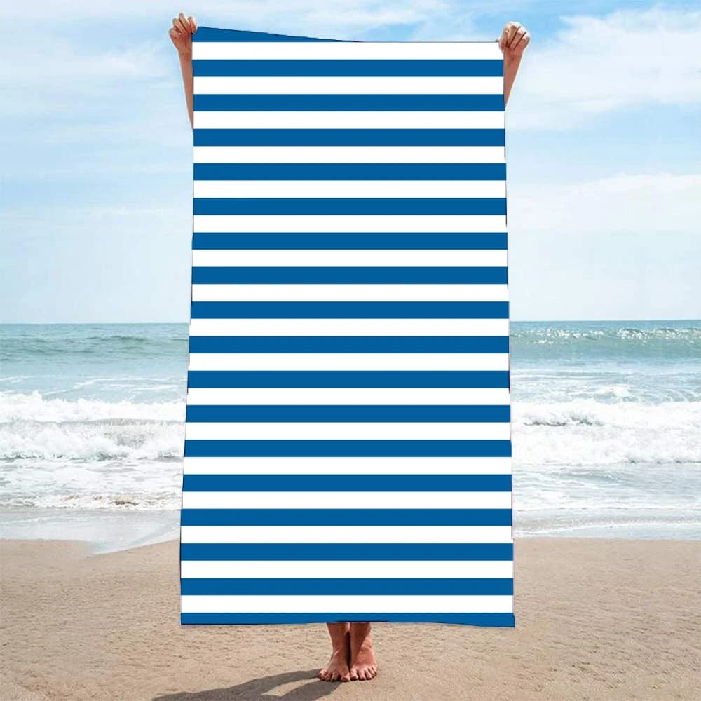 Semplice telo mare a righe nordiche, grande, asciugamano da palestra sportivo, club di nuoto, surf, vacanze di viaggio, regalo di compleanno, trasporto di goccia, commercio all'ingrosso