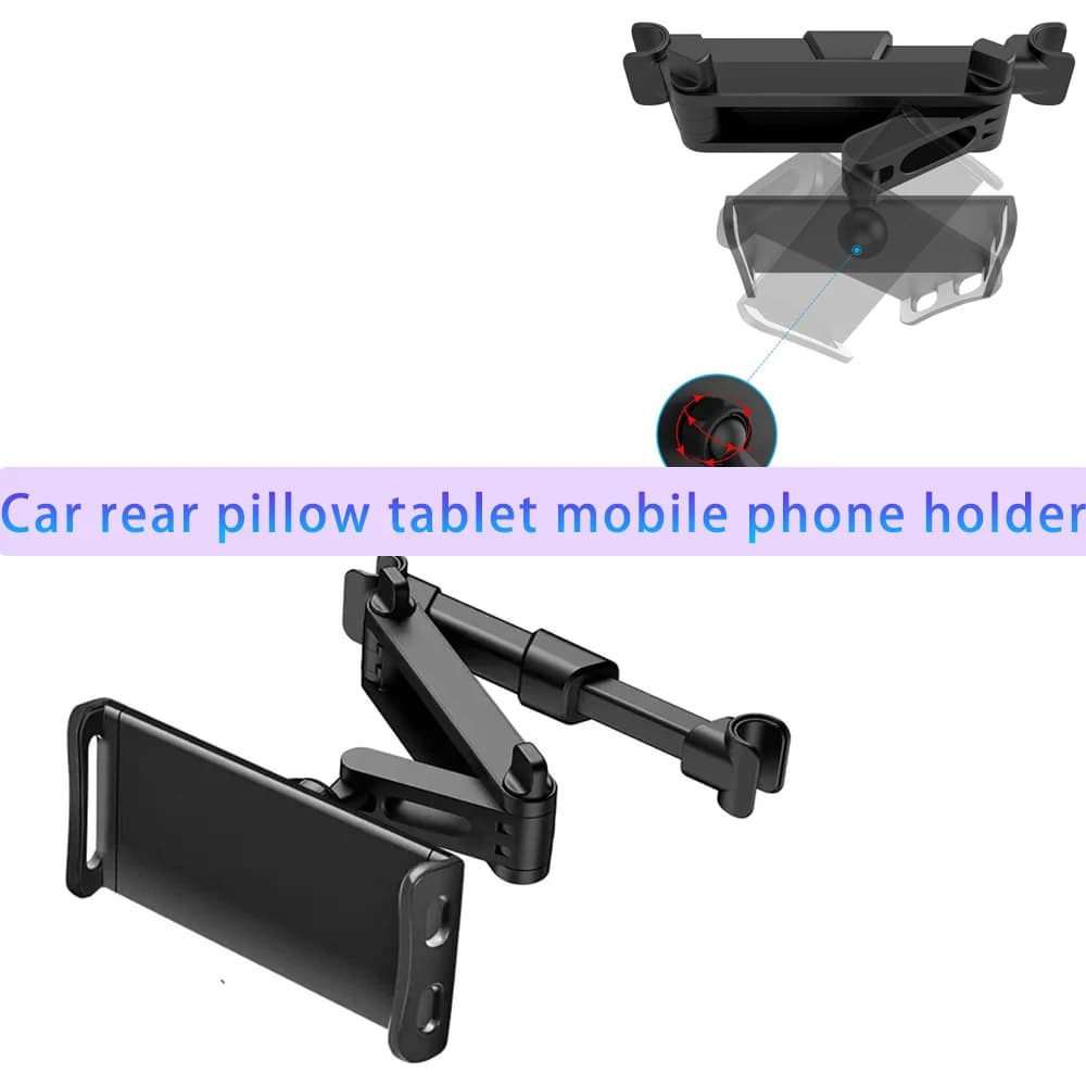 Universal Car Headrest Tablet Mount for IPads, and Cell Phones - Hands-Free Entertainment for Backseat Passengers