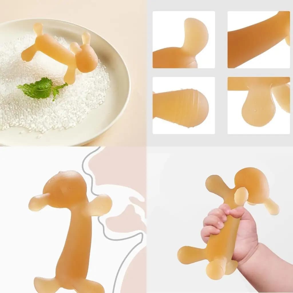 Giocattolo masticabile per bambini per succhiare il giocattolo sensoriale per dentizione del bambino. Strumento per